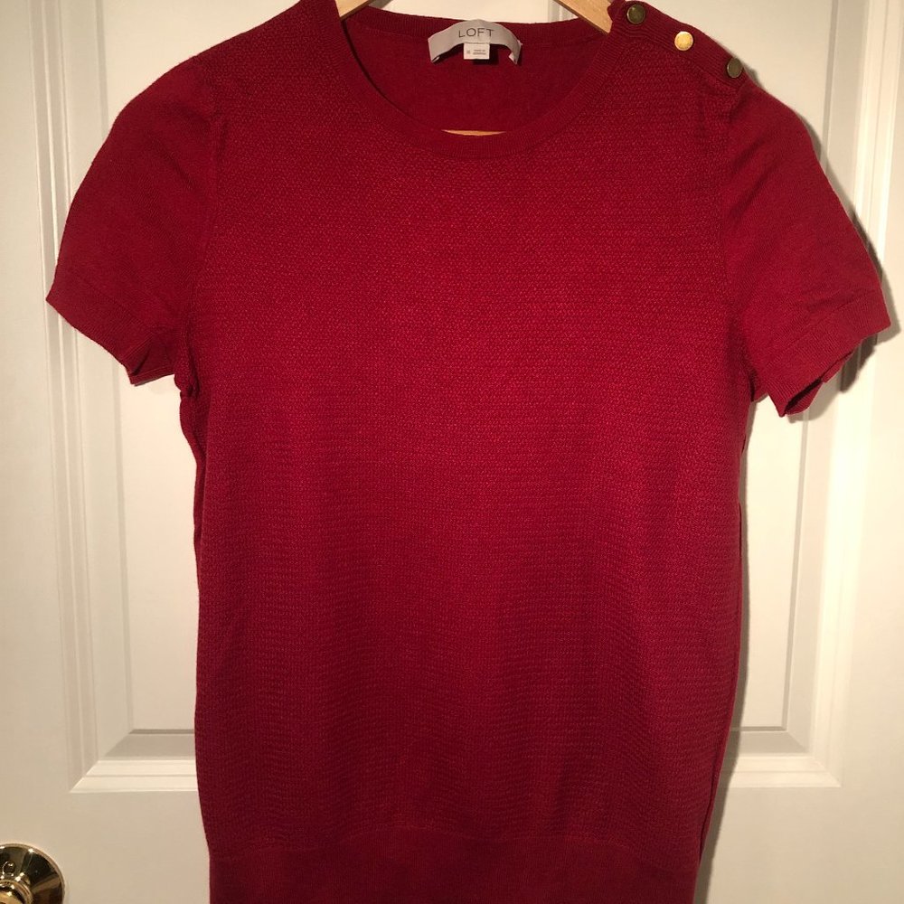 Loft womens short sleeve sweater-size M